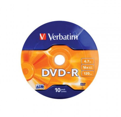 VERBATIM DVD-R 10 WRAP MATT SILVER resmi