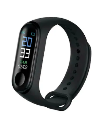 AKILLI SAAT SİYAH BILEKLIKLI SU GEÇİRMEZ resmi