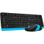 FRISBY KABLOSUZ MULTIMEDYA SIYAH-MAVI MOUSE SET resmi
